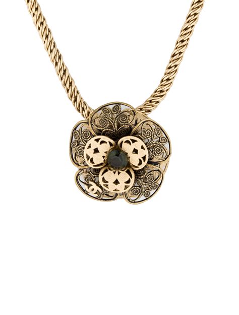 chanel 16c camellia resin|CHANEL Resin Crystal CC Camellia Long Necklace Gold.